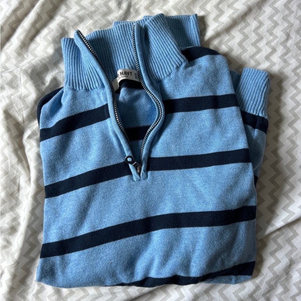 Old Navy Blue Quarter Zip Up Sweater